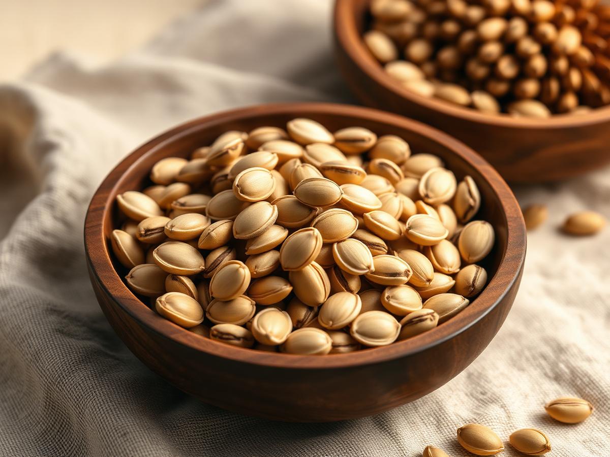 Sunflower seeds and hulled kernels in wooden bowls — illustrative international sourcing category